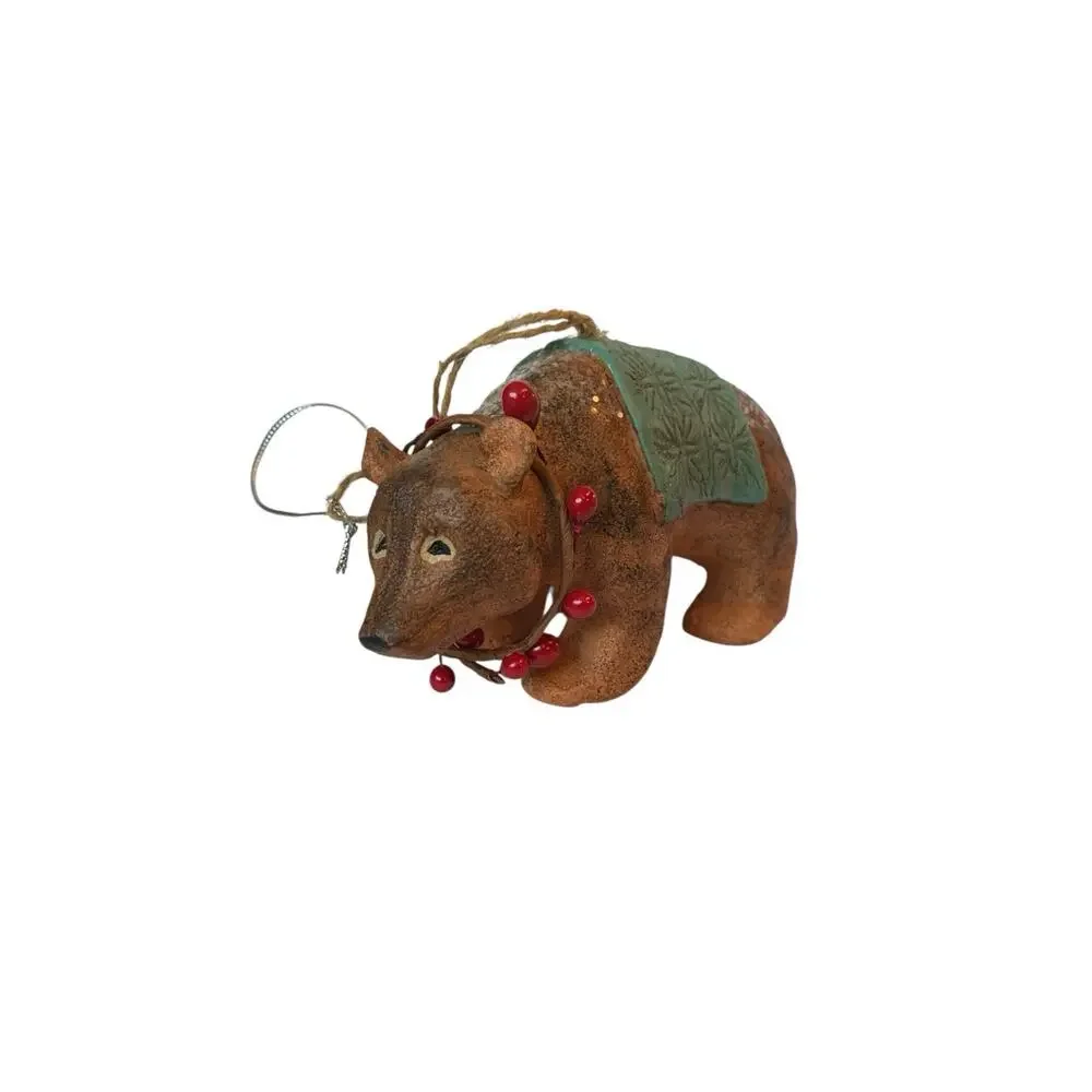 Midwest-CBK Lodge Bear with Blanket‎ Christmas Ornament Resin